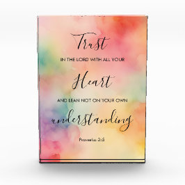 Sprichwörter 3:5 Bibelverse Acryl Fotoblock