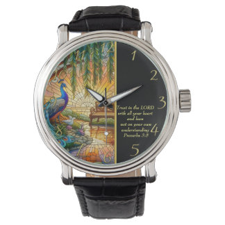 Sprichwörter 3:5 Weiße Kirche Armbanduhr
