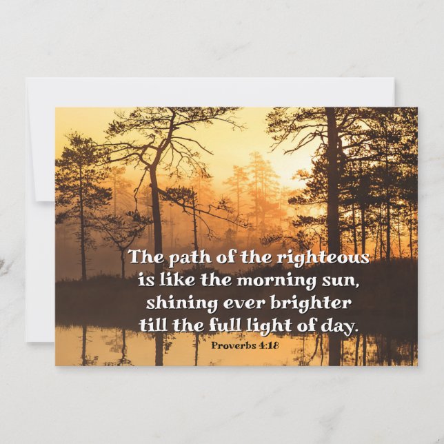 Sprichwörter 4:18 Pfad des rechten Flügels Karte (Vorderseite)