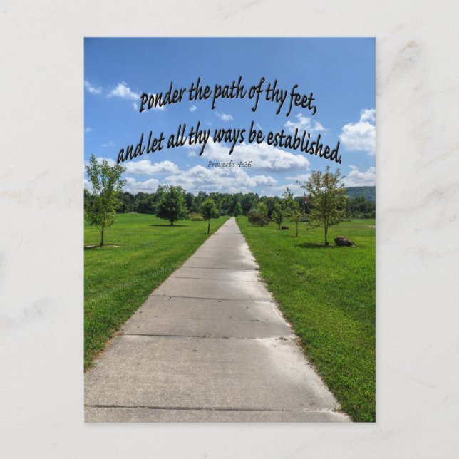 Sprichwörter 4:26 postkarte (Vorderseite)