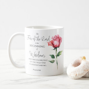Sprichwörter 9:10 Angst vor der Lord Rose Blume Bi Kaffeetasse