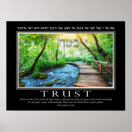Sprichwörter Bible Verse Hebrew Vertrauen Inspirat Poster