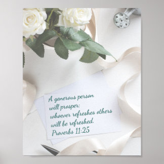 Sprichwörter "Eine großzügige Person wird Prosper" Poster