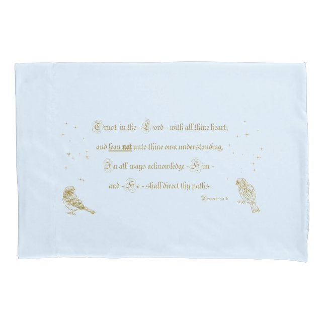 Sprichwörter Pillowcase Vertrauen in den Lord Blue Kissenbezug (Vorderseite)