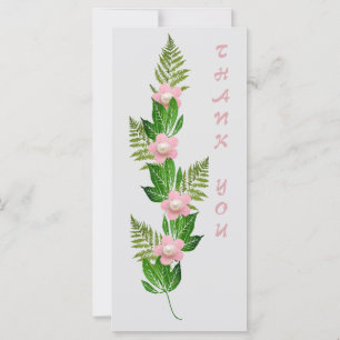 Sprig von rosa Blume Danke
