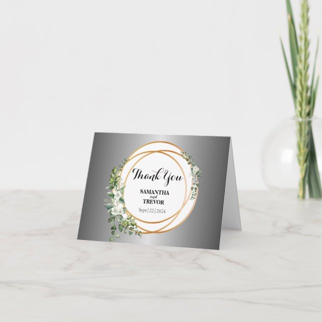 Spriges argentées : Merci botanique personnalisé (Devant)