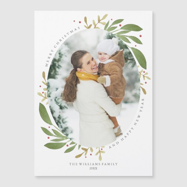 Sprigs d'hiver Carte photo magnétique (Devant)