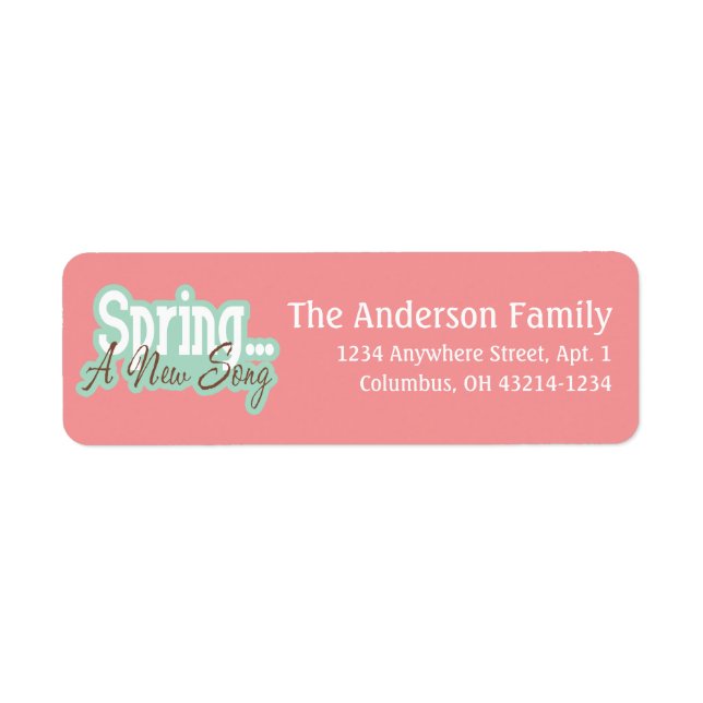 Spring a new Song Spring Season Address Labels (Vorne)
