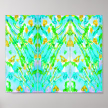"Spring" Abstrakte Aquarell-Poster drucken