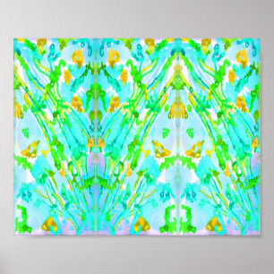 "Spring" Abstrakte Aquarell-Poster drucken Poster
