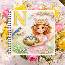 Spring Alphabet Letter N Notebook for Kids Notizbuch