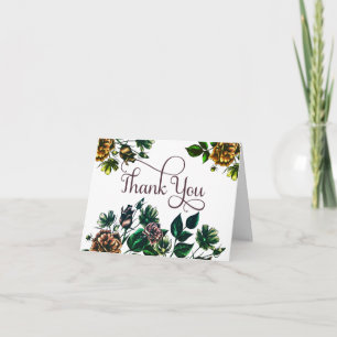Spring and Summerl Floral Vielen Dank Dankeskarte