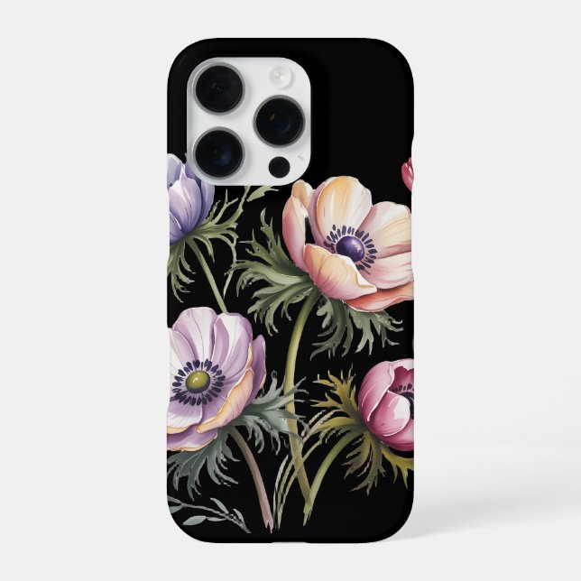 Spring anemone watercolorPhone Case iPhone 16 Pro Hülle (Rückseite)