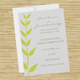 Spring Bamboo Déjà Marié Fête Invitation