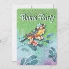 Spring Bird Bunco Party Wasserfarbe Einladung