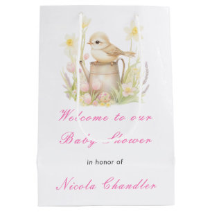 Spring Bird Watering Can Baby Dusche Mittlere Geschenktüte