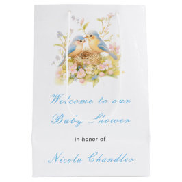 Spring Birds Baby Dusche Mittlere Geschenktüte