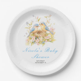 Spring Birds Baby Dusche Pappteller