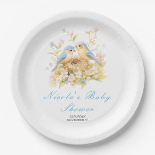 Spring Birds Baby Dusche Pappteller