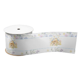 Spring Birds Baby Dusche Satinband