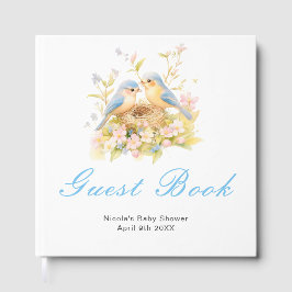 Spring Birds Baby Shower Guest Book Gästebuch