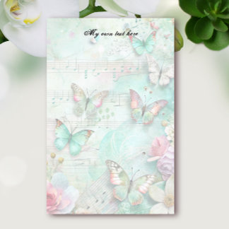 Spring Bitterflies Letter Sheets Stationery Briefpapier