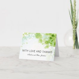Spring Blätter Watercolor Vielen Dank Dankeskarte