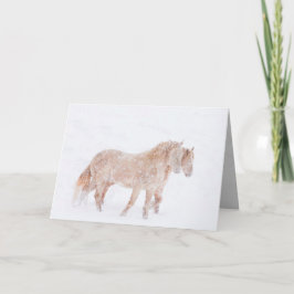 Spring Blizzard - Wild Horse Greeting Card Karte