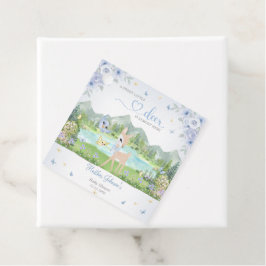 Spring Bloom and Butterflies Deer Baby Shower  Geschenkanhänger