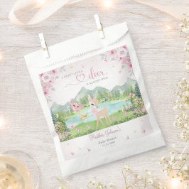 Spring Bloom and Butterflies Deer Baby Shower  Geschenktütchen