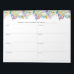 Spring Bloom Blume Wochenplaner Notepad Notizblock<br><div class="desc">Spring Bloom Blume Garland Weekly Planner | Planen und planen Sie Ihre Woche mit diesem Blumenplaner. Es zeigt Blume von lila, blauen, grünen und rosa Blume mit Grünpflanzen. Dieser botanische Wochenplaner wird als Geschenk perfekt sein. Personalisieren Sie diese mithilfe der angegebenen Felder und verwenden Sie die Funktion "Weitere Anpassungen vornehmen",...</div>