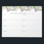 Spring Bloom Blume Wochenplaner Notepad Notizblock<br><div class="desc">Spring Bloom Blume Garland Weekly Planner | Planen und planen Sie Ihre Woche mit diesem Blumenplaner. Es zeigt Blume von lila, blauen, grünen und rosa Blume mit Grünpflanzen. Dieser botanische Wochenplaner wird als Geschenk perfekt sein. Personalisieren Sie diese mithilfe der angegebenen Felder und verwenden Sie die Funktion "Weitere Anpassungen vornehmen",...</div>