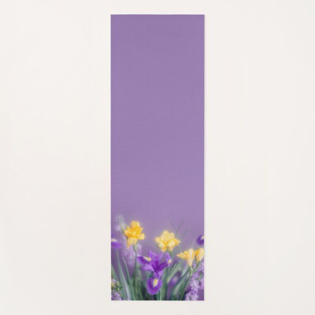 Spring Bloom & Lavender Sky Reversible Yogamatte (Vorderseite)