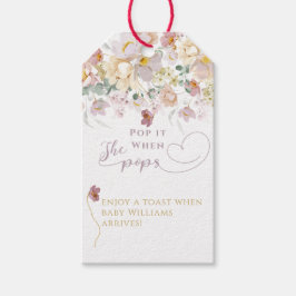 Spring Bloom Wildblume Lila Girl Baby Dusche Geschenkanhänger