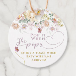 Spring Bloom Wildblume Lila Girl Baby Dusche Geschenkanhänger