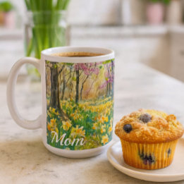 Spring  Blooming Daffodils Mom  Kaffeetasse
