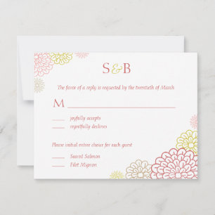 Spring Blooms Wedding RSVP Card