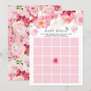 Spring Blossom BINGO Baby Shower Game Einladung