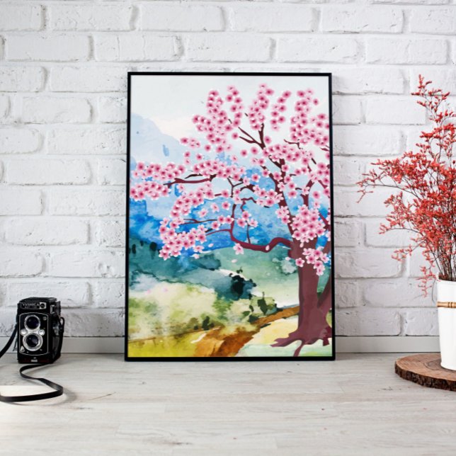Spring Blossom Wall Art Leinwand (living room décor, above bed wall art, modern home décor, nursery wall art, large wall décor, canvas)