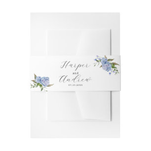 Spring Blue Floral Wedding Einladungsbanderole