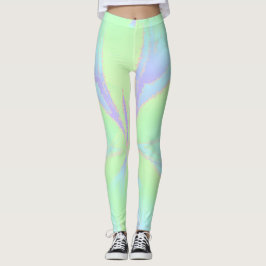 Spring Blue Green Violet Leggings