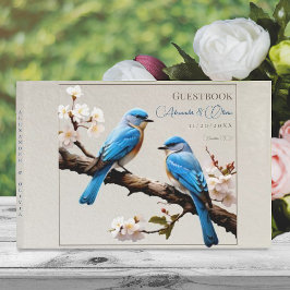 Spring Bluebirds Hochzeit Gästebuch