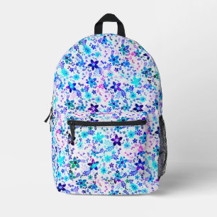 Spring Blume Bouquet - Edelweiss Blume Geometrie Bedruckter Rucksack