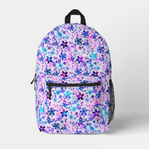 Spring Blume Bouquet - Edelweiss Blume Geometrie Bedruckter Rucksack