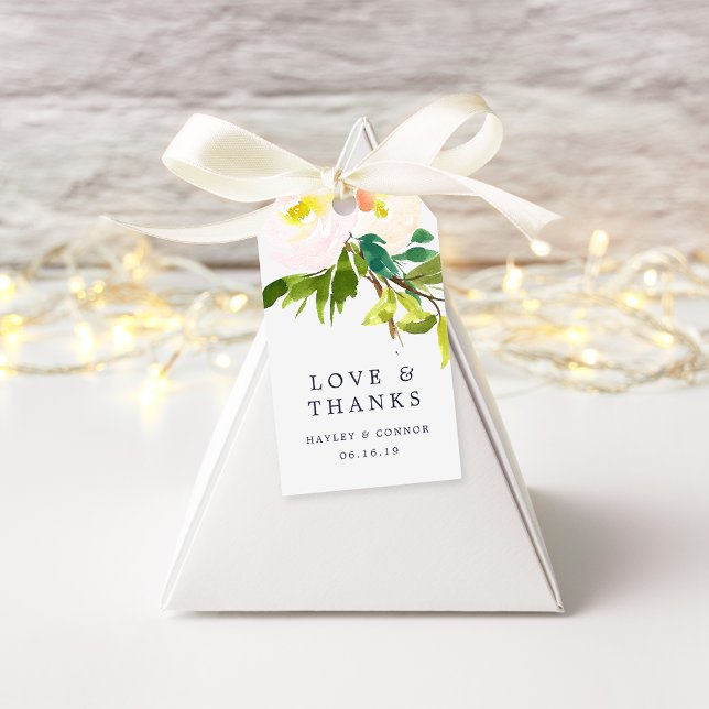 Spring Blush Wedding Danke Geschenkanhänger (Von Creator hochgeladen)