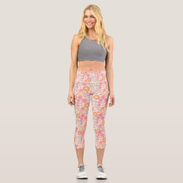 Spring Boho Blume 1 Capri Leggings