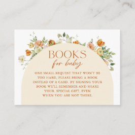Spring Boho Blume Babydusche Buchanfrage Begleitkarte