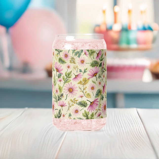 Spring Boho Floral Dosenglas (Insitu (Baby Party))