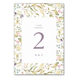 Spring Boho Wildblume Pampas Wedding Tischnummer