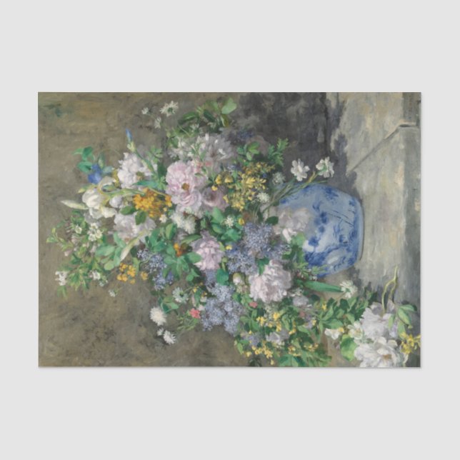Spring Bouquet, 1866 von Pierre-Auguste Renoir Seidenpapier (Vorderseite)